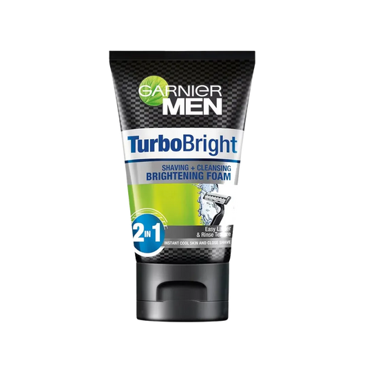 GARNIER MEN TurboBright Shaving & Cleansing Brightening Foam