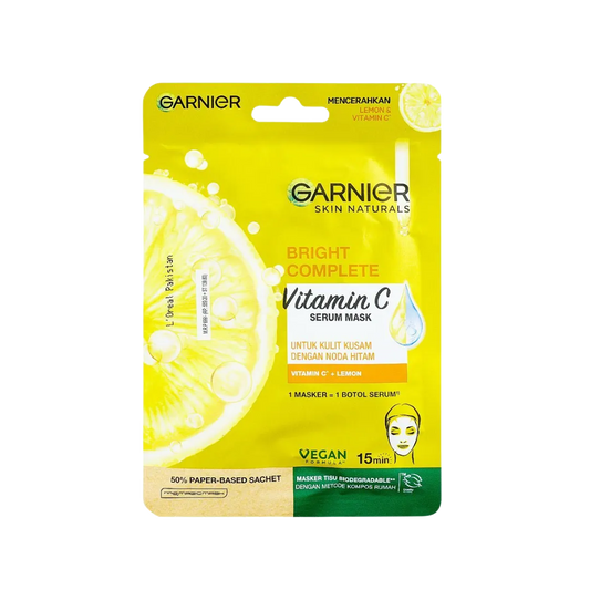 GARNIER SKIN NATURAL Brightening Complete Vitamin C Serum Mask+ Lemon