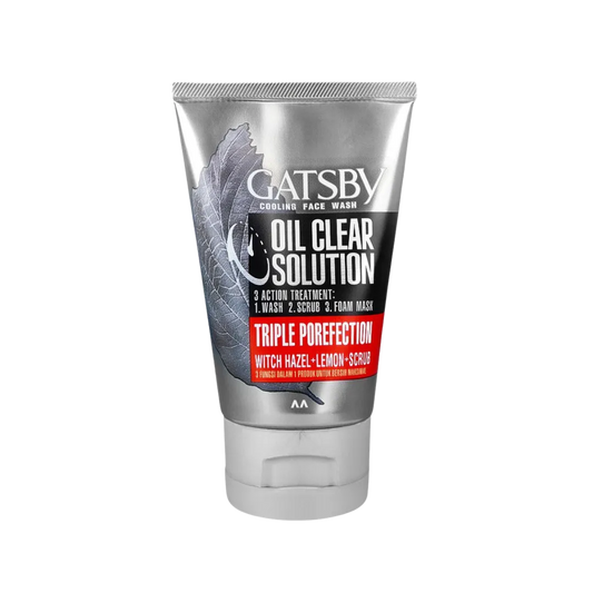 Gatsby Oil Clear Solution Triple Protection Face Wash, Oil Control
