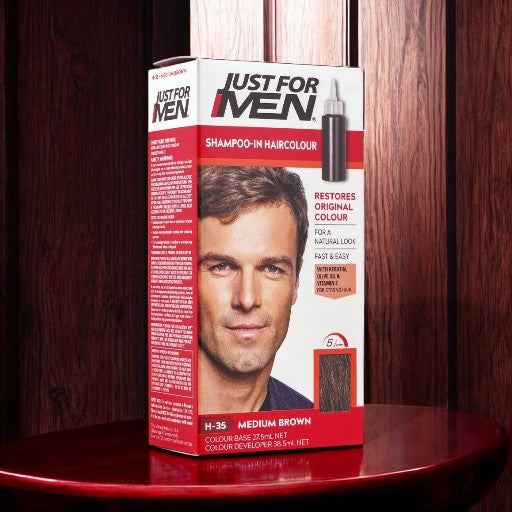 JUST FOR MEN Shampoo-In HairColor Easy Color No. H-35 (Medium Brown)