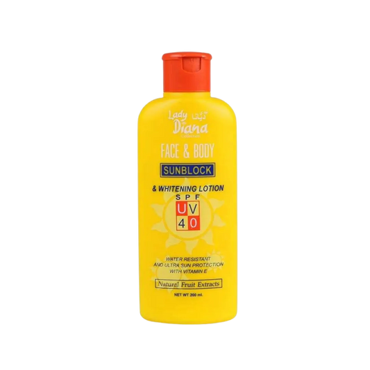 LADY DIANA Face & Body SunBlock & Whitening Lotion SPF UV 40