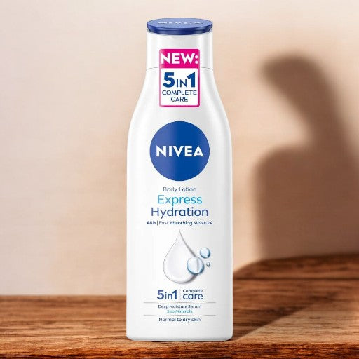 NIVEA Body Lotion Express Hydration 5 IN 1 Complete Care Normal To Dry Skin