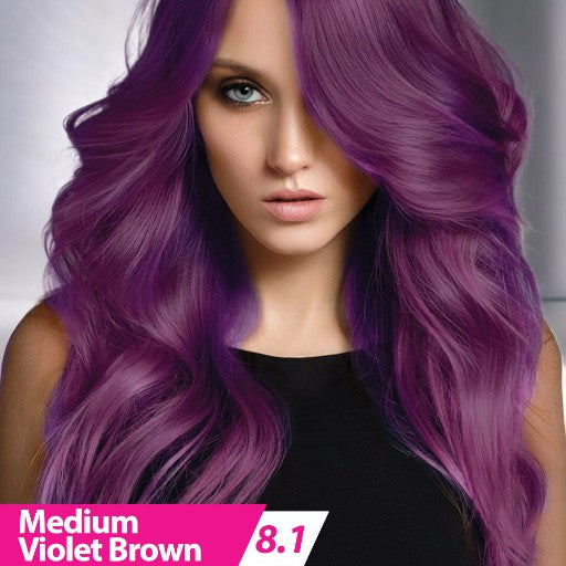 OLIVIA Intense Premium Hair Color No. 8.1 (Medium Violet Brown)