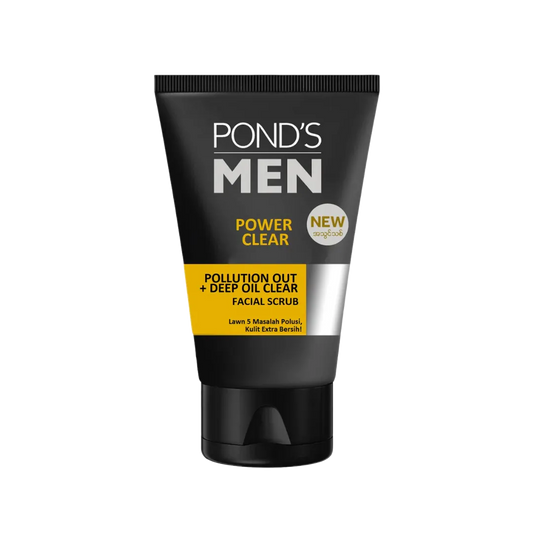 Pond's Men Power Clear Pollution Out + Deep Oil Clear Facial Scrub