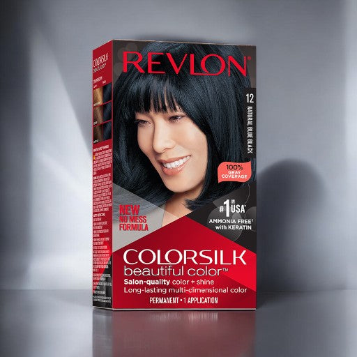 REVLON ColorSilk Beautiful Color No. 12 (Natural Blue Black)