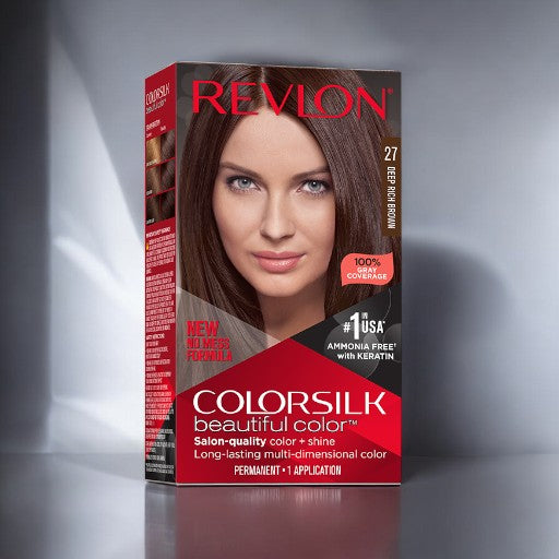 REVLON ColorSilk Beautiful Color No. 27 (Deep Rich Brown)