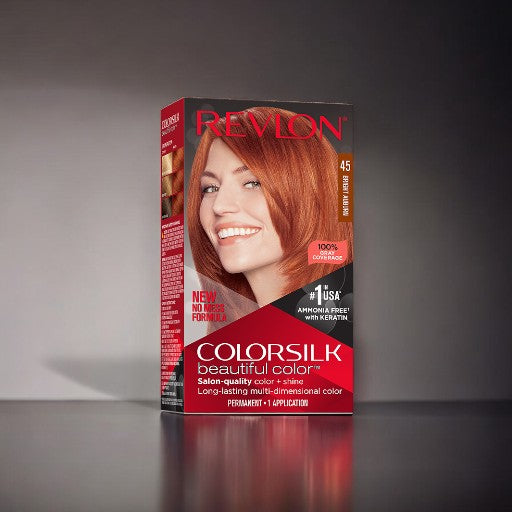 REVLON ColorSilk Beautiful Color No. 45 (Bright Auburn)