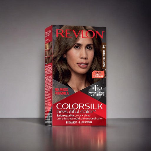 REVLON ColorSilk Beautiful Color No. 47 (Medium Rich Brown)