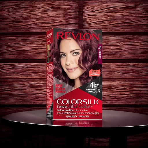 REVLON ColorSilk Beautiful Color No. 48 (Burgundy)