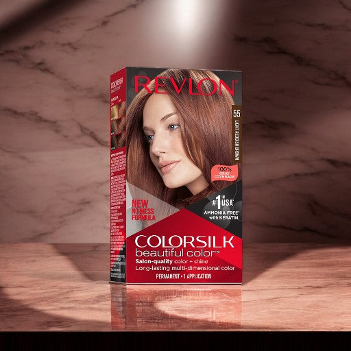 REVLON ColorSilk Beautiful Color No. 55 (Light Reddish Brown)