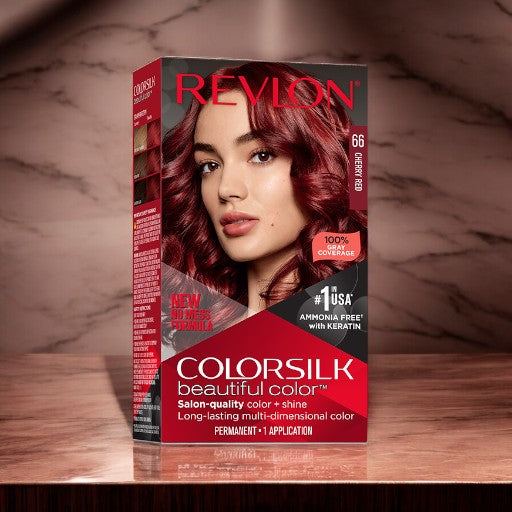 REVLON ColorSilk Beautiful Color No. 66 (Cherry Red)