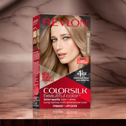 REVLON ColorSilk Beautiful Color No. 70 (Medium Ash Blonde)