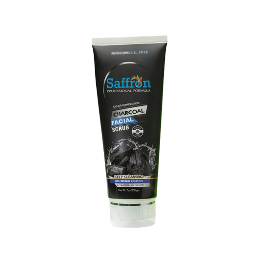 Saffron Charcoal Facial Scrub Deep Cleansing All Skin Types
