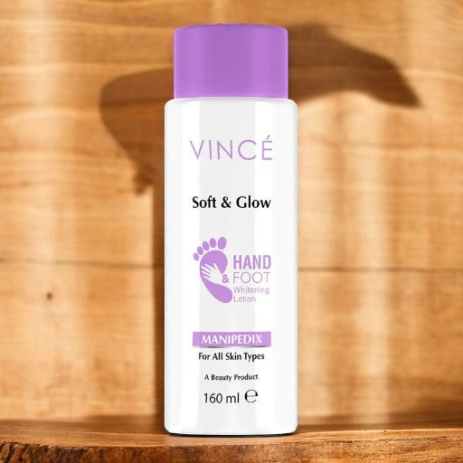 VINCE Soft & Glow Hand Foot Whitening Lotion Manipedix For All Skin Type