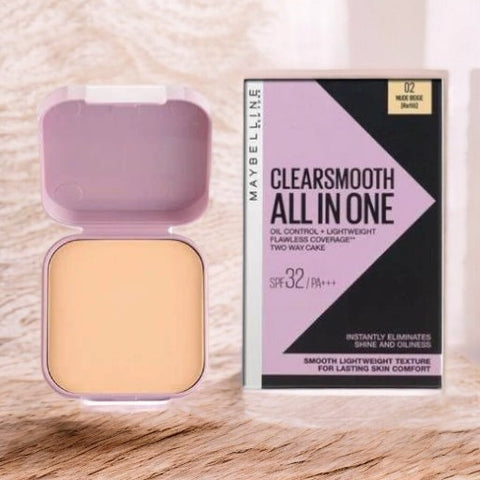 MAYBELLINE New York Clearsmooth All In One Oil Controller + LightWeight Compect Powder