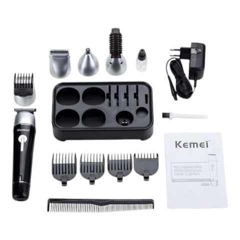Kemei Hair Trimmer Clipper 10 in 1 Super Grooming Kit KM-1015