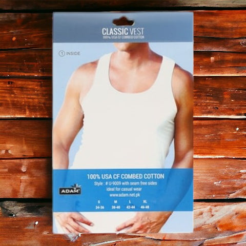 Adam Men's Casual Vest, 1 Pack, White