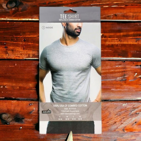 Adam Men Half Sleeves T-Shirt Gray