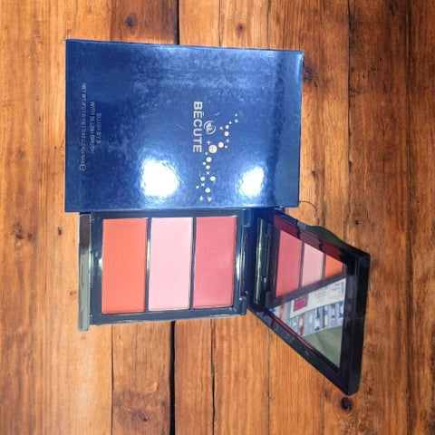 Be Cute Matte Blush On And Highlighter 3 Multi Colors With Free Brush
