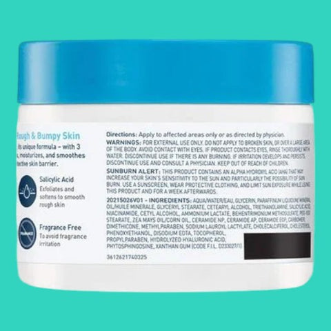 CeraVe Developed with dermatologists SA Cream for Rough & Bumpy Skin 3 Essential Ceramides