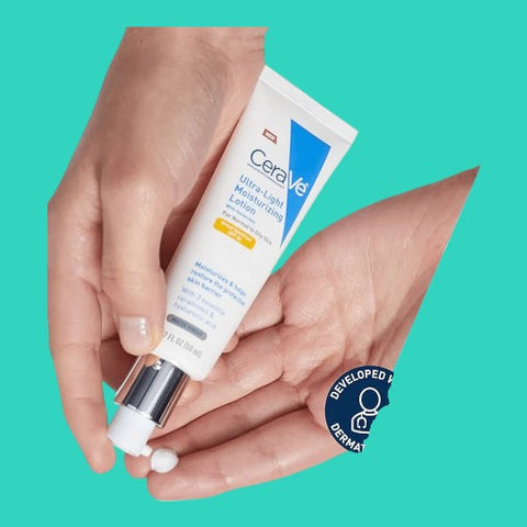 CeraVe Developed with dermatologists Ultra-Light Moisturizing Lotion with ScreenSun 30 fro Normal to Dry Skin