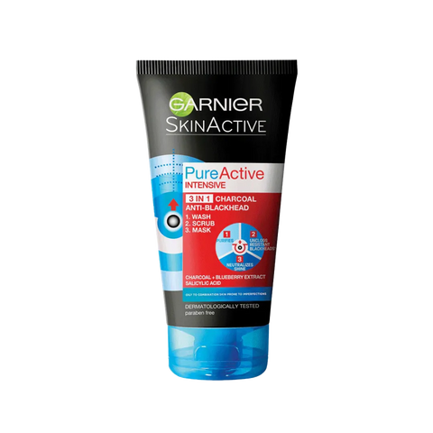 GARNIER Skin Active 3 In 1 Charcoal Pure Active Anti BleckHeads
