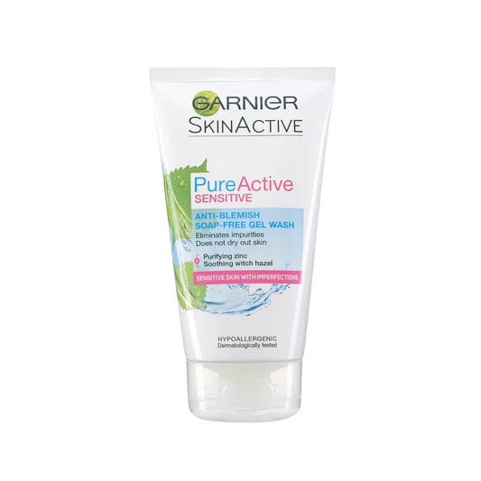 GARNIER Skin Active Sensitive Anti-Blemish Gentle Gel Wash Eliminates Impurities Does Not Dry Out Skin