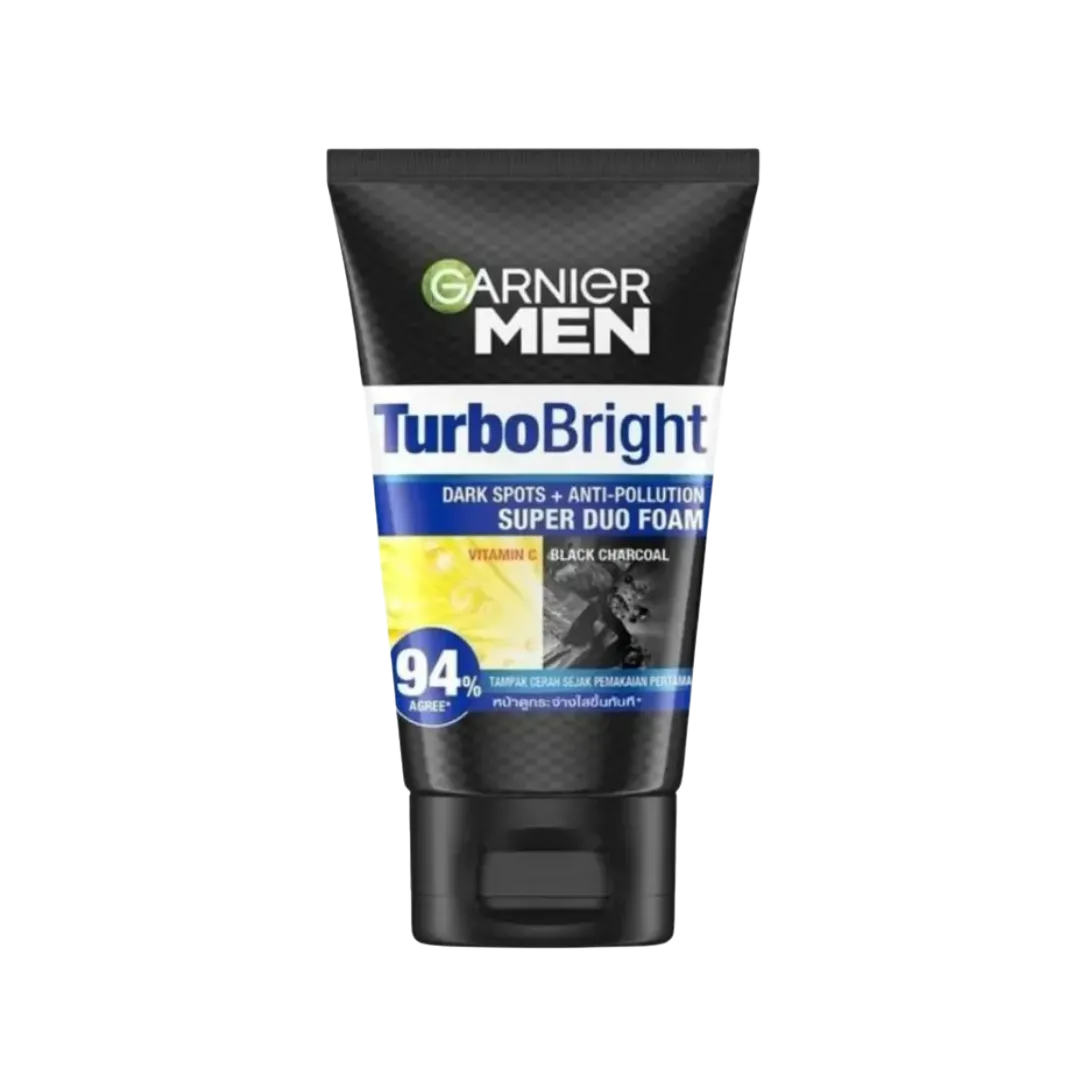 Garnier Men TurboBright Super Duo Foam 94% Charcoal