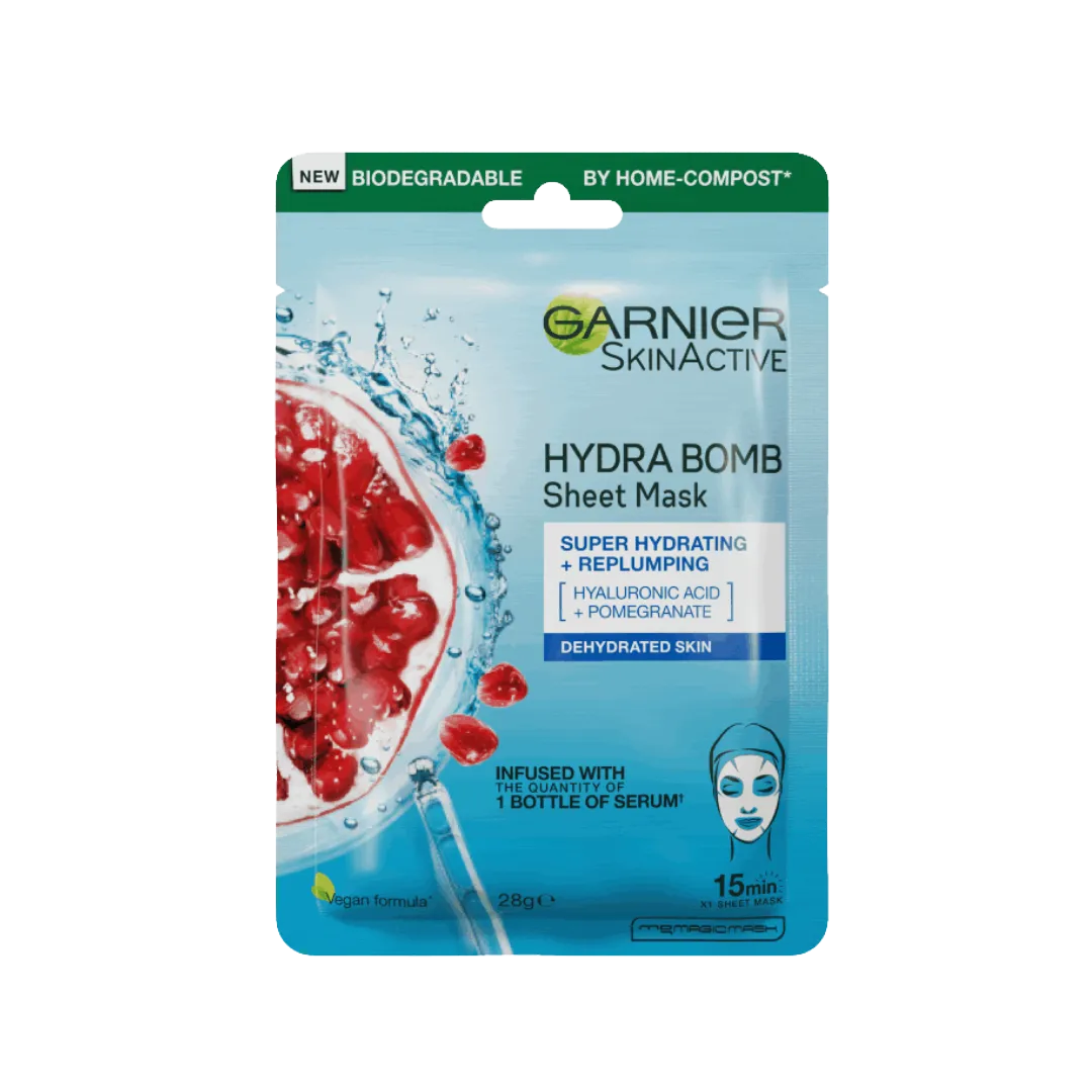 Garnier SkinActive Sheet Masks Moisture Bomb Pomegranate Hydrating Mask