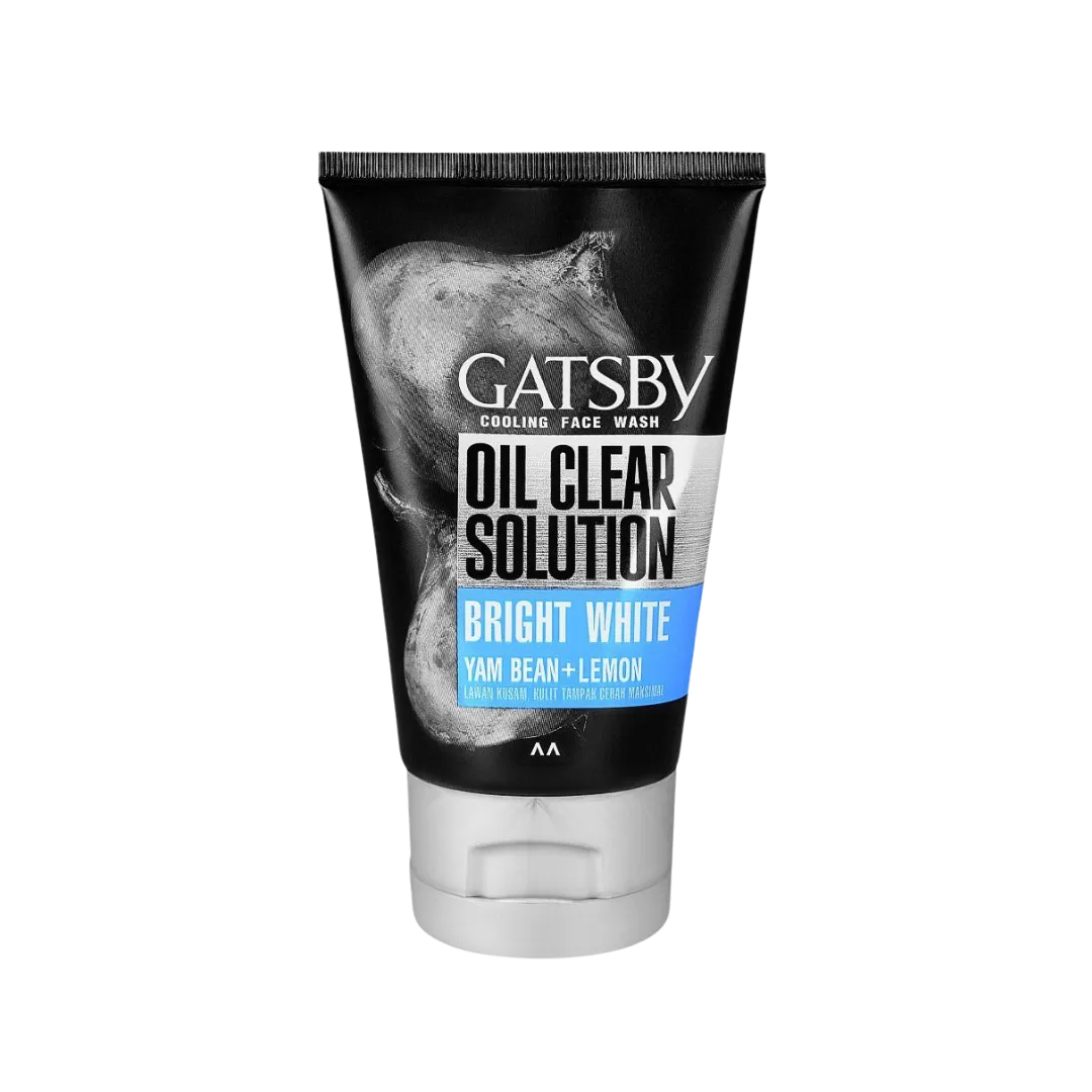 Gatsby Oil Clear Solution Bright White Yam Bean+Lemon Cooling Face Wash, Oil Control