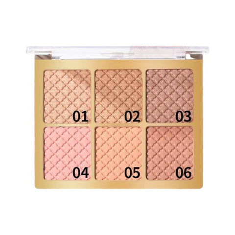 Miss rose 6 Color Square Face Palette (all in one)