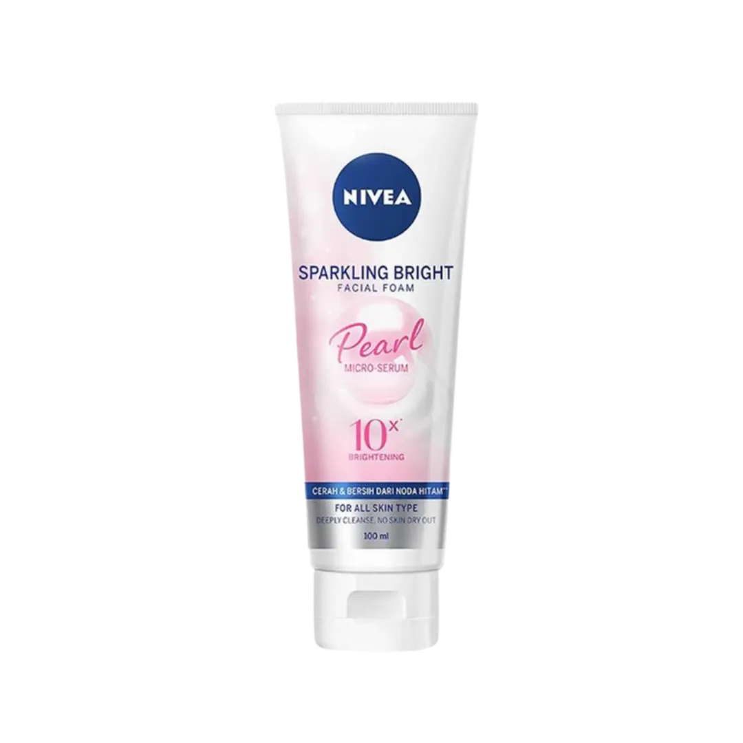 NIVEA Sparkling Bright Faciall Foam Pearl Micro Serum 10x Brightning For All Skin Type