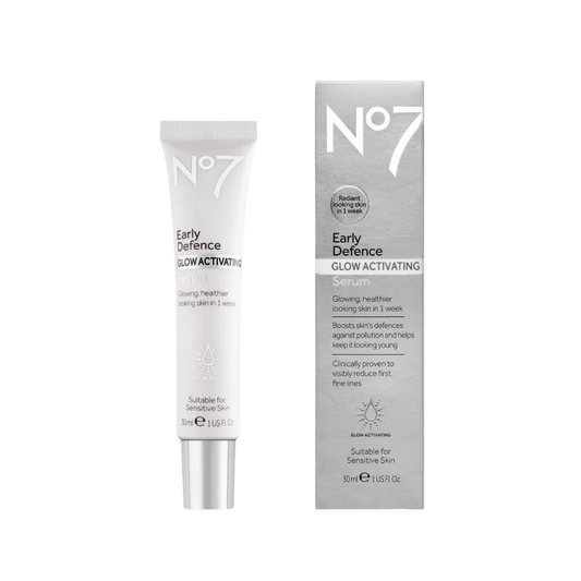 No7 Early Defence Glow Activating Serum Glowing, Healthier looking skin in 1 week Glow Activating Suitable for Sensitive Skin