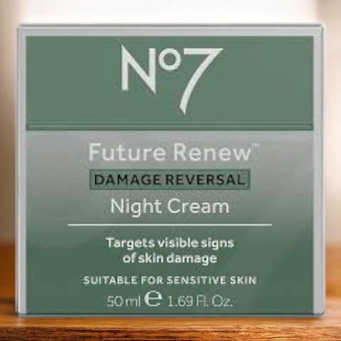 No7 Future Renew Damage Reversal Night CreamTargets visible signs of skin damage