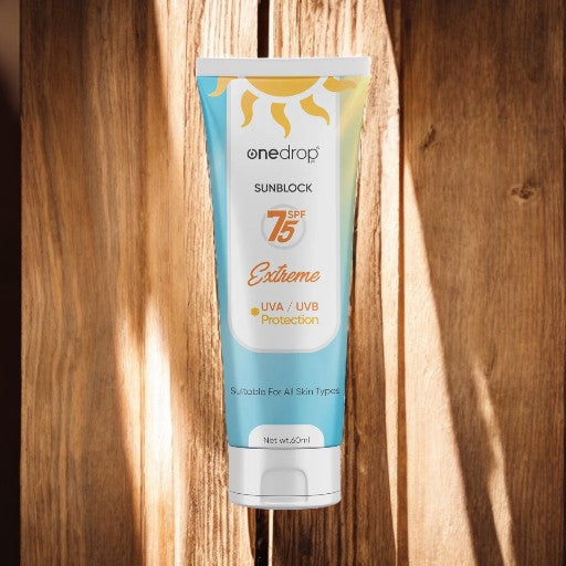 ONEDROP Sun BLock SPF 75 UV & UVB Protection for All Skin Type