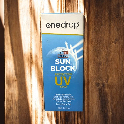ONEDROP Sun BLock SPF 75 UV & UVB Protection for All Skin Type