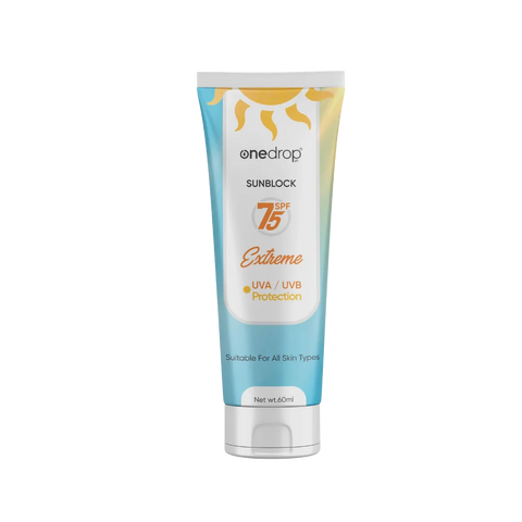 ONEDROP Sun BLock SPF 75 UV & UVB Protection for All Skin Type