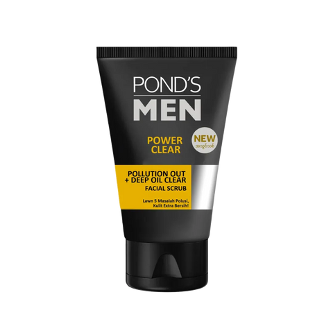 Pond's Men Power Clear Pollution Out + Deep Oil Clear Facial Scrub