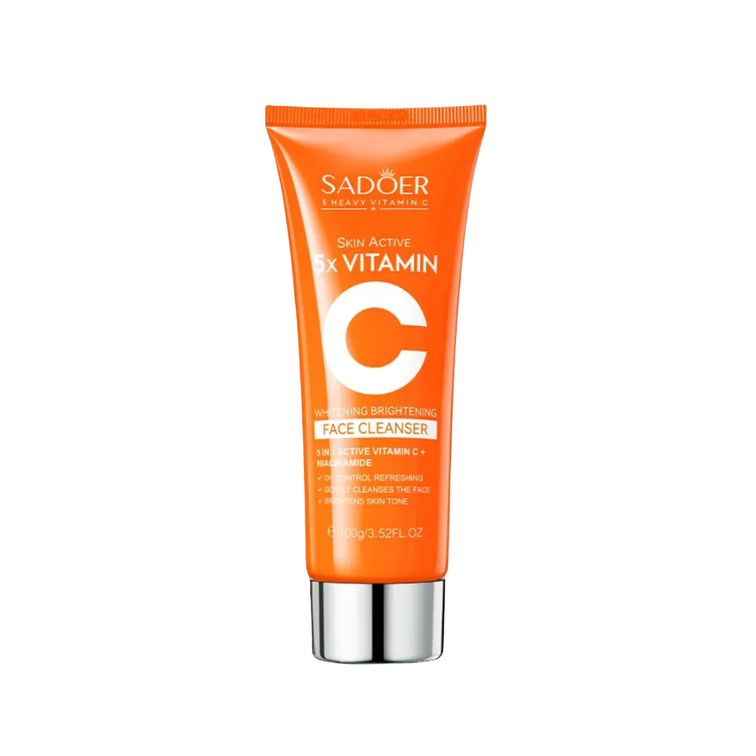 SADOER 5 Heavy Vitamin C Skin Active 5x Vitamin C Whitening Brightening Face Cleanser