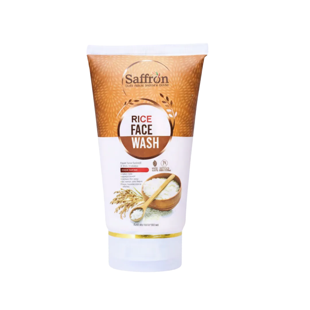 Saffron Rice Face Wash with Rice Water and Niacinamide For Glass Skin