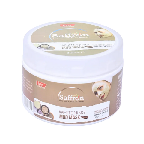 Saffron Whitening Mud Mask Jar Deep Pore Cleaning Mineral Infused all Skin Type
