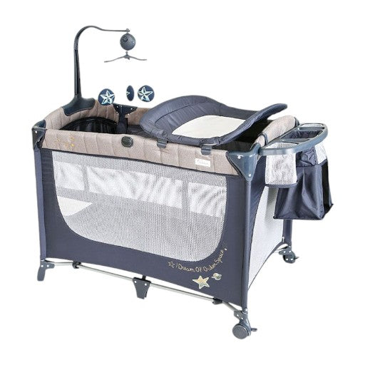 Tinnies Drop Side Playpen – Blue