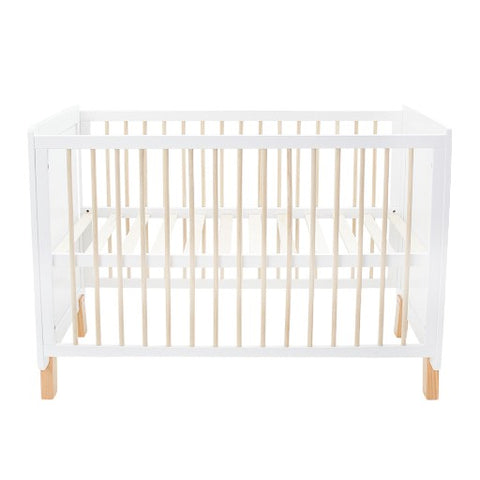 Tinnies Wooden Cot With Bed – White