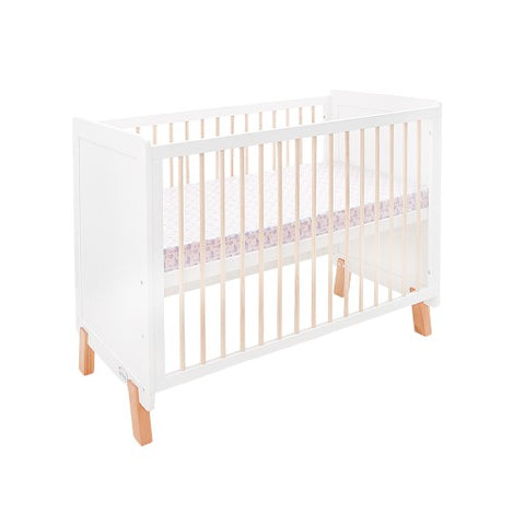 Tinnies Wooden Cot With Bed – White