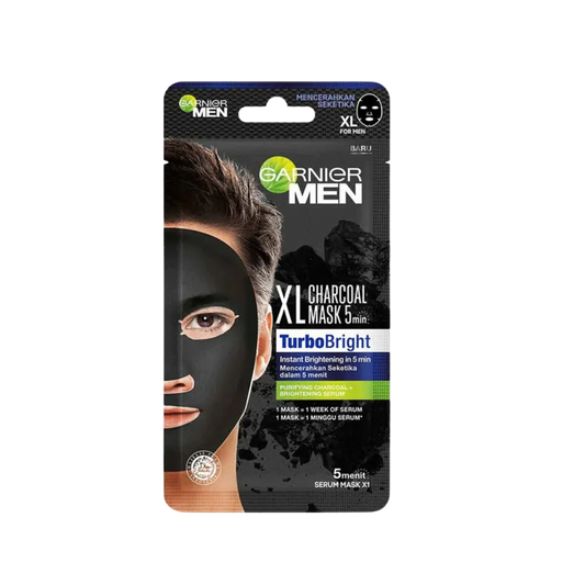 Vendor: Garnier Garnier Men XL Charcoal Turbo Bright Tissue Sheet Mask