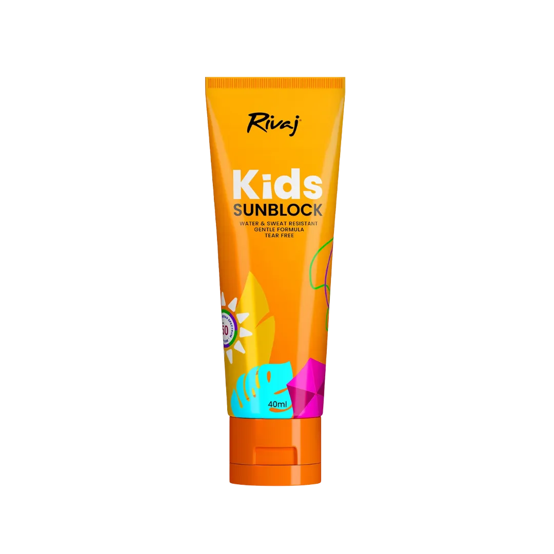 RIVAJ Kids Sun Block Water & Sweat Resistant Gentle Formula SPF 50