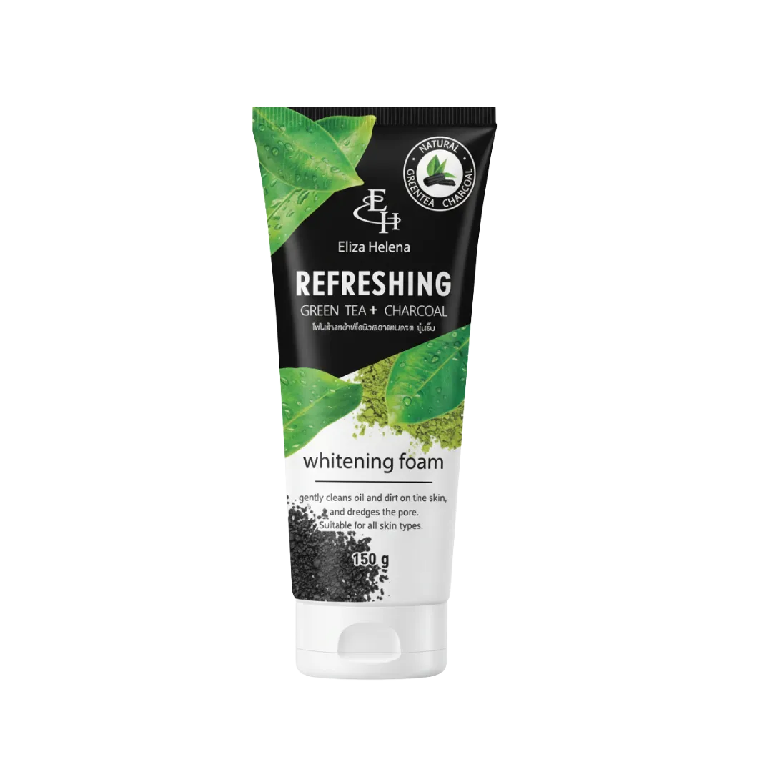 Eliza Helena EH Refreshing Green Tea + Charcoal Whitening Foam