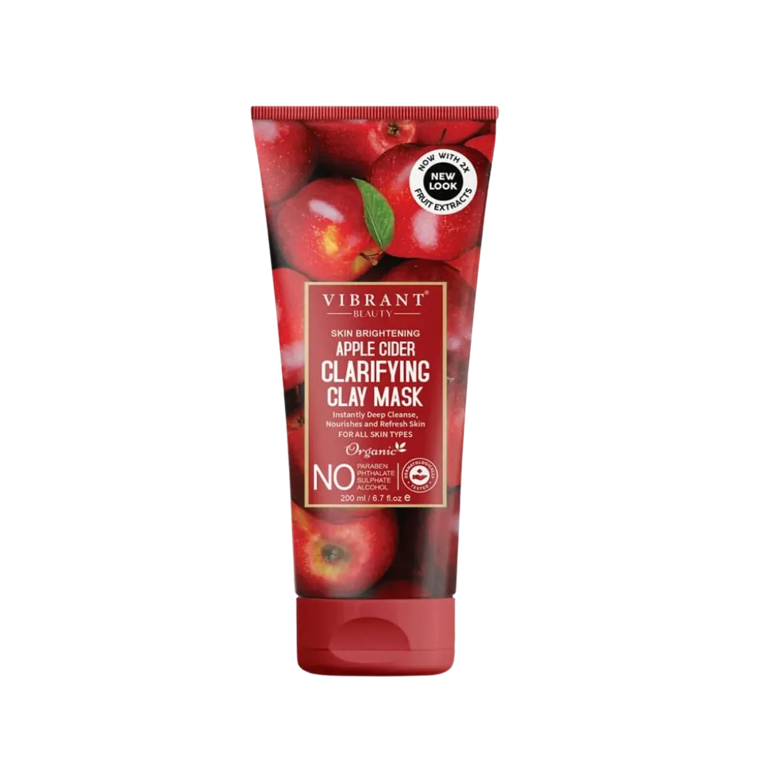 VIBRANT BEAUTY Skin Brightening Apple Cider Clarifying Clay Mask