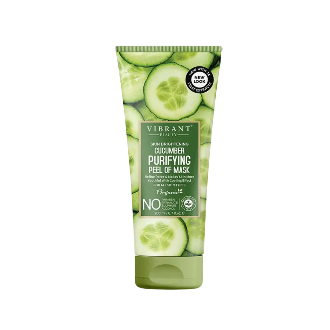 VIBRANT BEAUTY Skin Brightening Cucumber Purifying Peel of Mask