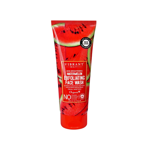 VIBRANT BEAUTY Skin Brightening Watermelon Exfoliating Face Wash